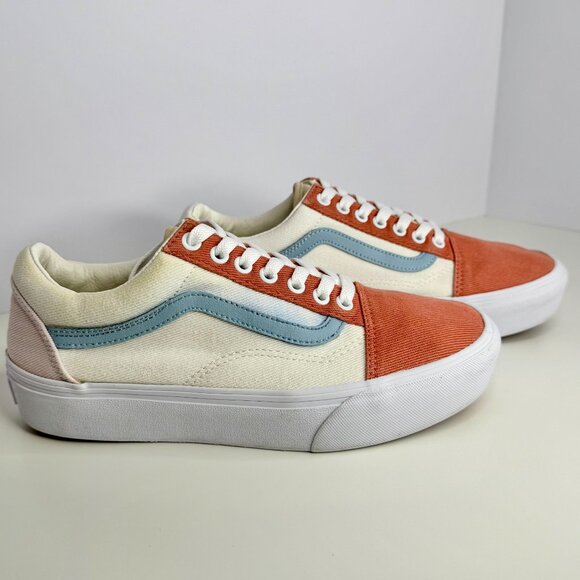 Women's 9.5 Vans Old Skool‎ Platform Multicolor Twill Pastel Sneaker Shoes - Picture 7 of 11